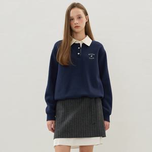 [정가179000]메종드 로고자수 배색카라 스웻셔츠 OE5WEA940