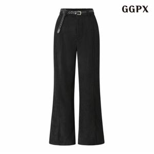 정상가:119,000원 ㅣ골덴 와이드 벨티드 하이웨스트 롱 팬츠 (GPDTA009D)