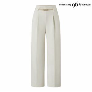 정상가:99,000원 ㅣ 벨티드 핀턱 와이드 슬랙스 롱 팬츠 (NP4TA012L0)