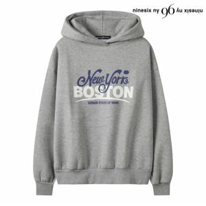 정상가:89,000원 ㅣ 기모 레터링 오버핏 후드 긴팔 티셔츠 (NP4LW015L0)