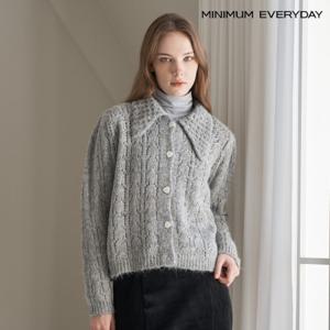 정상가:89,000원 ㅣ  에브리데이]스카시 카라넥 버튼업 울 니트 가디건 (EB4CK063D)