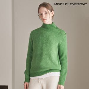 정상가:139,000원 ㅣ  에브리데이]반하이넥 버튼 포인트 긴팔 니트 (EB4KT046D)