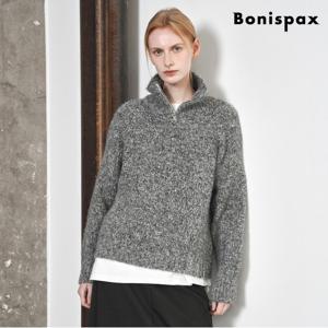 정상가:89,000원 ㅣ 하이넥 반집업 골지 보카시 울 니트 (XP4KT033L0)