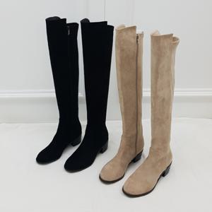 [브리치]  / ( 오늘출발) 스웨이드 니하이 싸이하이부츠 (5cm)