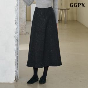 정상가:89,000원 ㅣ 롱 밴딩 스팽클 플레어 스커트 (GPDWH010D)