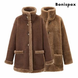 정상가:209,000원 ㅣ 리버시블 시어링 양털 무스탕 자켓 (XP4JK017L0)