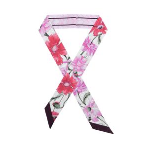 32 0966 0780231 (320966 780231) 부케 프린트 스키니 트윌 실크 스카프