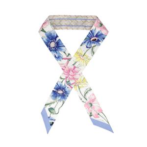 32 0966 0780230 (320966 780230) 부케 프린트 스키니 트윌 실크 스카프