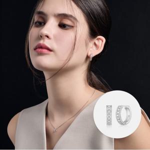 코르테 스털링 실버 화이트 귀걸이 A241SE0122WPA