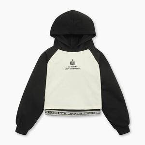 [본사] 라글란 후드 레이어드 티셔츠_QAMT06541BK