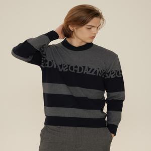 헤지스 골프 [[24FW]] HUSW4D711N3 네이비 남성 HAZZYS 자카드 믹스패턴 방풍 풀오버