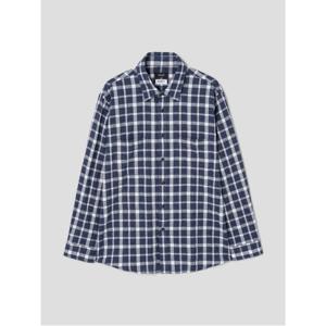 조직감 빅 체크 셔츠  네이비 (GC5264M07R)