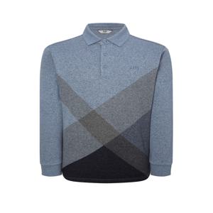 골프 남성 [[24FW]] WGTS4D002N3 [스테디셀러]멜란지 체크 긴팔 폴로티셔츠 (NAVY)