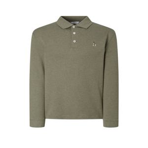 남성 [[25FW]] HZTS5F302K2 [시즌오프][아이코닉][SOFT COTTON] 카키멜란지 인터록 긴팔 폴로