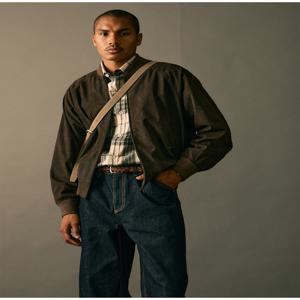 남성 HZJU5F810W2 [HIS] 브라운 스웨이드 블루종