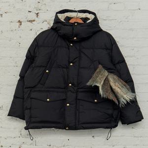 남성 [[25FW]] HZJU5F808BK 블랙 탈착후드 구스다운 패딩점퍼