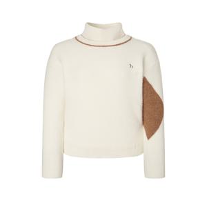 헤지스 골프 여성 [[25FW]] HWSW5D753OW 화이트 여성 알파카 울 혼방 아가일 방풍 탈부착 니트