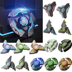 고급 메탈 피젯 무소음 베어링 회전 스피너 신기한 야광 팽이 삼각 오각 육각 분해 조립 수리검