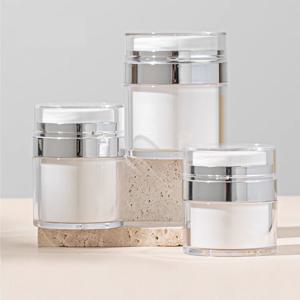 원터치 진공 백색 펌프용기 화장품 소분 리필 공병 크림용기 진공크림용기 펌프용기