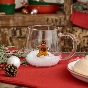 XMAS 오브제 내열 유리머그 진저맨 400ml