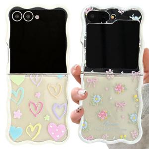 갤럭시Z플립7 FE 6 5 4 3 제트지 프린팅투명 물결범퍼젤리케이스