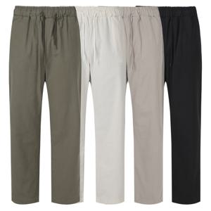 여름 남자 린넨 일자 밴딩 면바지 치노팬츠 NE5-PTS-Q026-카키