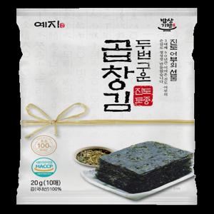 예지김 진도 명품 두번구운 곱창돌김 10봉(총 100장)