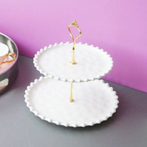 케이크스탠드 동글 스타일 라운드 2단 1P 고품질 플레 케이크스탠드 디저트스탠드 케이크트레이