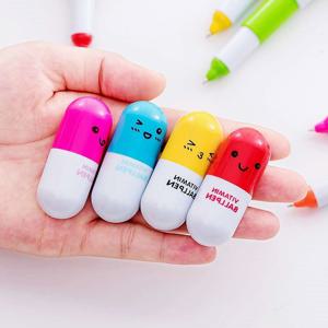 깜찍표정 캡슐 볼펜 40p세트 휴대용 디자인 어린이집 판촉물 대용량 선물용 귀여운 소형