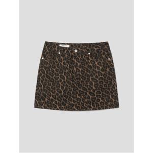 레오파드 미니 스커트 - 브라운 (125X27MQ1D)