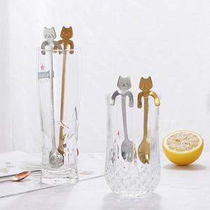 고양이 티스푼 커피 스푼 숏 롱 스푼 롱스푼 커피스푼 숏티스푼 홈카페 차스푼 긴스푼