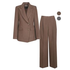 [하프클럽] SET 여성 헤리티지 겨울 정장 자켓+와이드 팬츠 세트