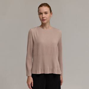 [최초가 119000원] 커브드 보트넥 플리츠 티셔츠_PPTSW025007