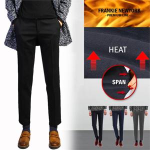 [하프클럽/프랭키뉴욕]프랭키뉴욕 남자 기모 슬랙스 겨울 정장바지 이중본딩 TR스판 9부_RI9PAK20