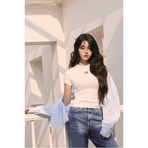 크롭 스트라이프 포플린 셔츠 (T32F6WSH03TWT10BC)