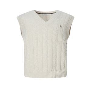 남성 [[25FW]] HZSW5D361I1 [시즌오프][아이코닉] 베이지 케이블 니트 베스트