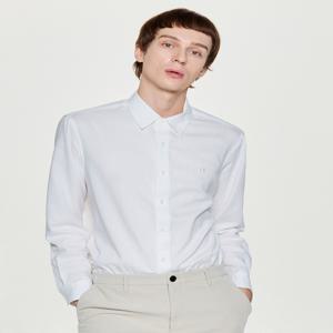 남성 [[25FW]] HZSH5D404WT [시즌오프]화이트 솔리드 면혼방 셔츠