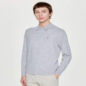 남성 [[25FW]] HZSW5D469G1 [시즌오프][PREMIUM CASHMERE] 그레이 캐시미어 카라 니트