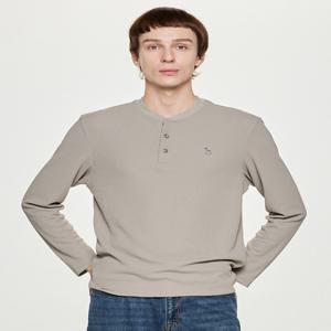 남성 [[25FW]] HZTS5F407K1 [시즌오프]카키 단색 긴팔티셔츠