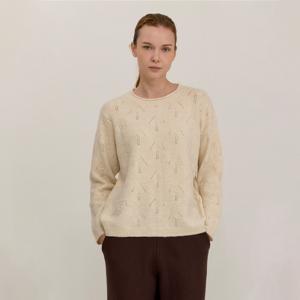 [최초가 158000원] 다이아몬드 펀칭 진주 니트 티셔츠_EKTSW125021