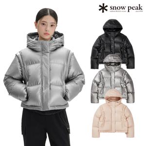 (여성) 글로시 후드 디테쳐블 푸퍼다운 S24WWTDJ23