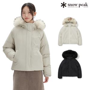 [최초가:699,00원]프리미엄 여성 후드 헤비 구스다운 캠핑룩 패딩 S24WWTDJ33_BS_C