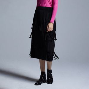 [최초가 179000원] 레이어드 프린지 스커트_LPSKF124005