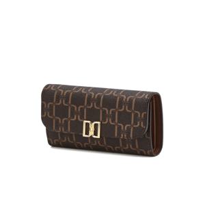 [선물포장/쇼핑백동봉] 브라운 DD로고패턴 가죽 반지갑 DCWA5F718J