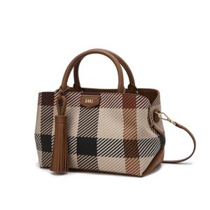 [GREAT HOUSE CHECK PVC] 브라운 빅하우스체크 토트백 M DCBA5F682J