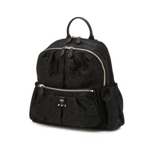 [CHELSEA] 블랙 플라워 패턴 원단 백팩 DCBA6E503J