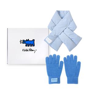 선물케이스포함 히든포켓 패딩 머플러 +핑거홀 장갑