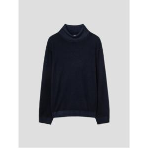 [SMART4有] ALESSANDRO SPADA 가먼트 다잉 울 터틀넥 스웨터  네이비 (RY4751PL3R)