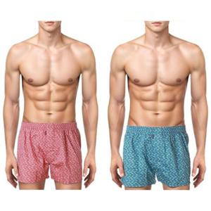 [비비안] 60수 면 물고기 패턴의 남성 트렁크팬티 2종택1-BSTP8993