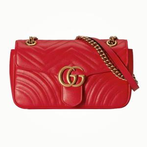 풀구성품  GG 마몬트 스몰 숄더백 레드 443497